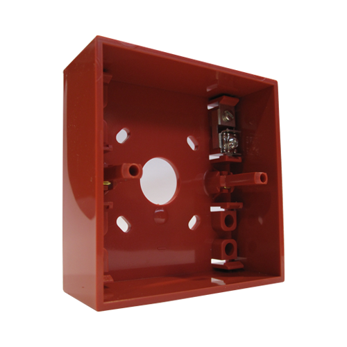 Honeywell Baza pentru montaj aparent buton Morley-IAS, culoare rosie; Dimensiuni: 87x93x32mm; Greutate: 0.080g