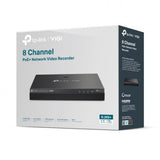 NVR PoE TP-Link VIGI 8 canale 2008H-8MP ; 93W, 8 MP,2 SATA Interface, max 20TB, H.265+; ONVIF, etecție mișcare, linie, intruziune, persoane, vehicule etc.