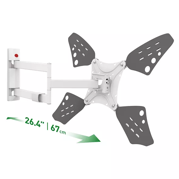 Suport TV de perete, Barkan 3400LW.W, Fix, 40"- 70", VESA 600 x 400 mm, suporta pana la 25kg, alb