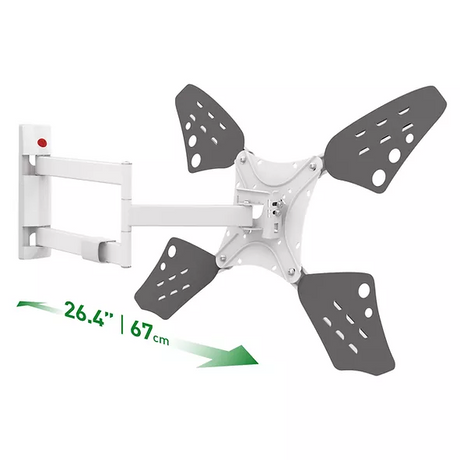 Suport TV de perete, Barkan 3400LW.W, Fix, 40"- 70", VESA 600 x 400 mm, suporta pana la 25kg, alb