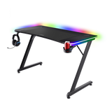 Masa gaming Trust GXT 710 Luminus Pro, iluminare RGB, greutate maxima suportata 150 kg, negru