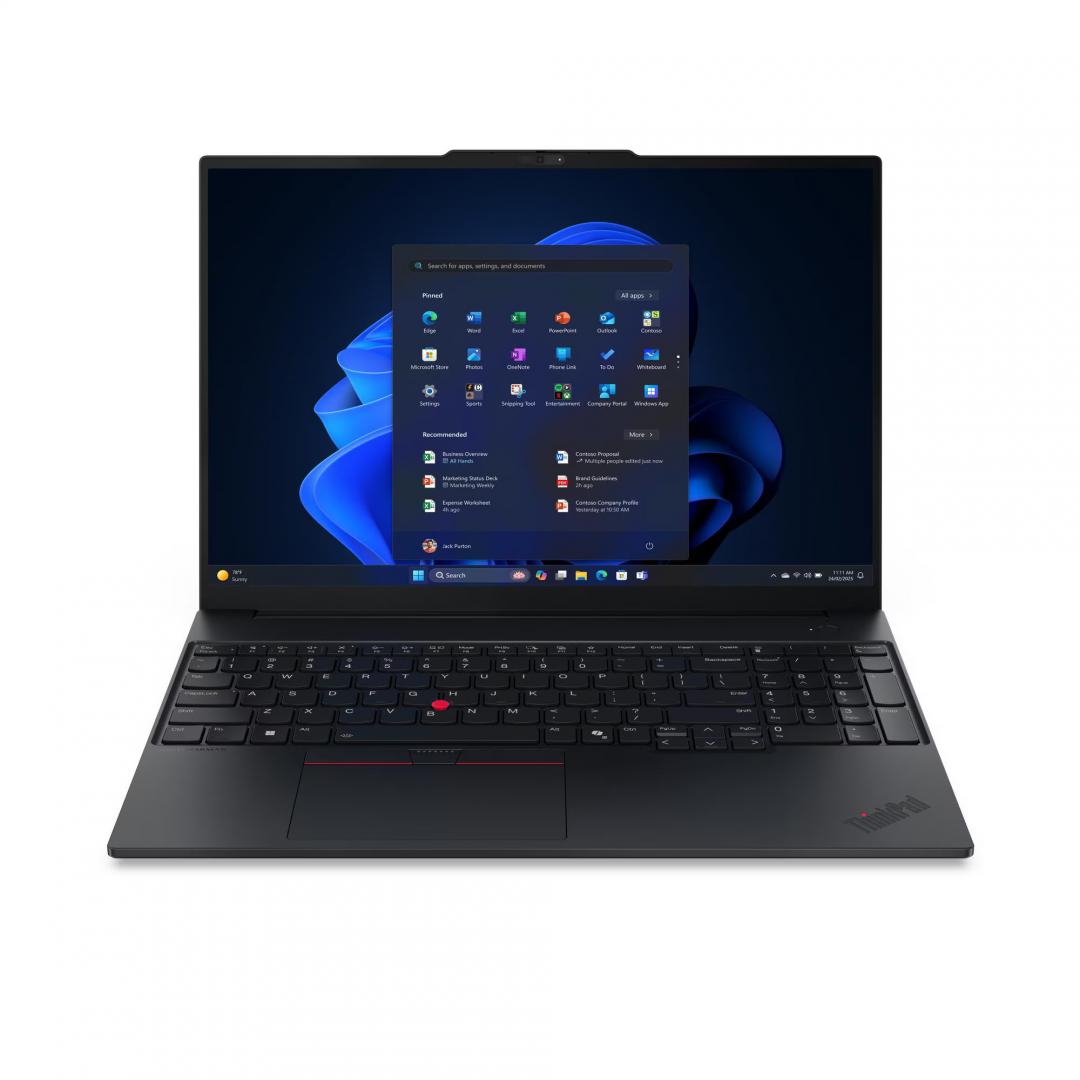 Notebook Business Lenovo ThinkPad E16 Gen 3, cu procesor Intel Core Ultra 5 225U, 16'' IPS, 16 GB DDR5, 512 GB SSD, Intel Graphics, Fr OS