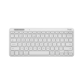 Tastatura Trust Lyra Wireless, conexiune USB-A, USB-C 1.1, distanta acoperire wireless 10m, 1x AAA baterie, compatibila cu laptop, pc, Bluetooth devices, tableta, alba