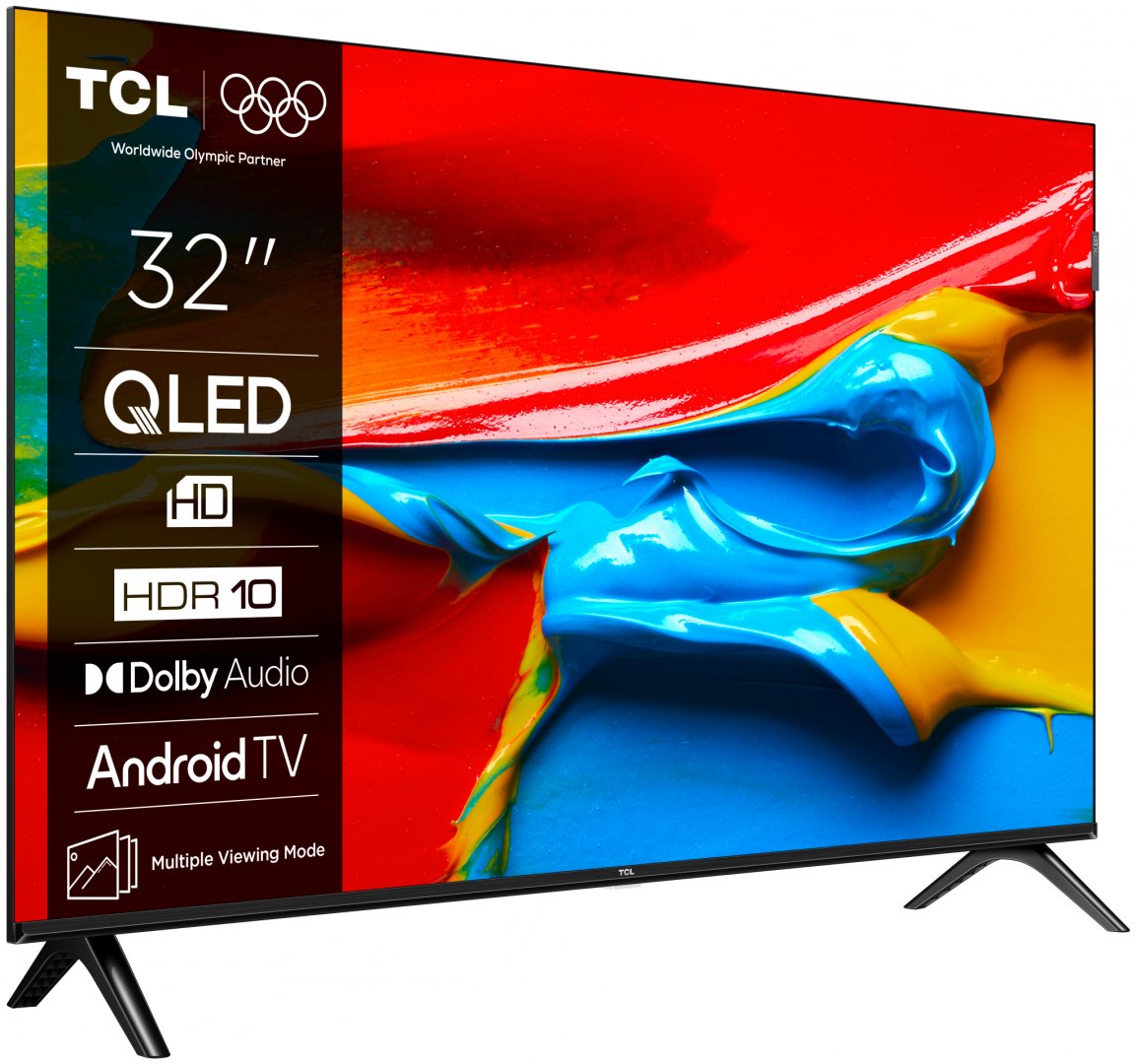 Televizor TCL QLED 32V4C, 80 cm, Smart Google TV, HD, (Model 2025)