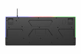 Tastatura gaming cu fir iluminata Serioux Nexor, interfata USB, numar de taste: 104, material ABS, anti-ghosting: 19 taste, lungime cablu 1.5m PVC, dimensiuni (LxAxH): 435.74 × 178.54 × 33.62 mm, negru