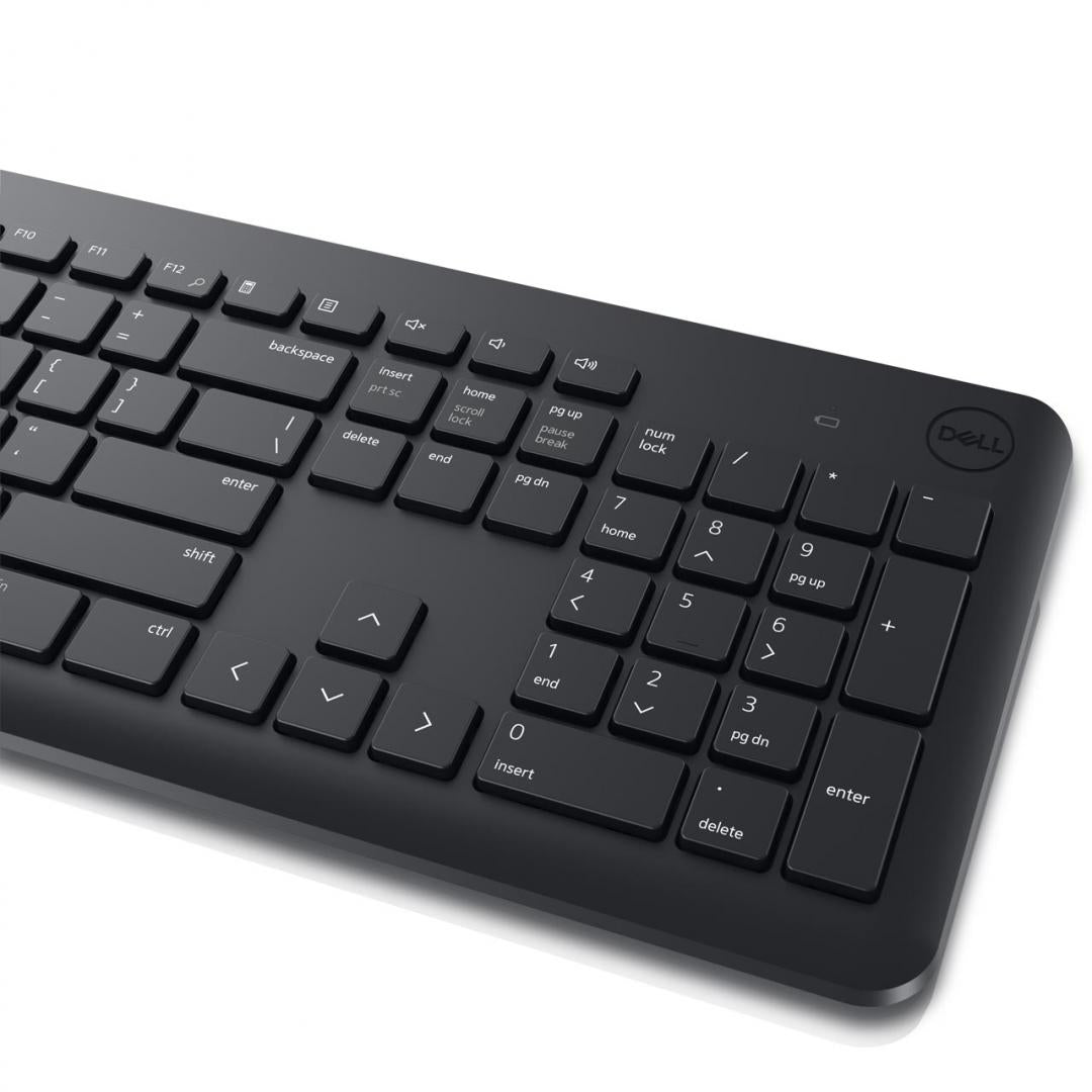 Kit Wireless tastatura si mouse Dell KM3322W, taste numerice, Negru