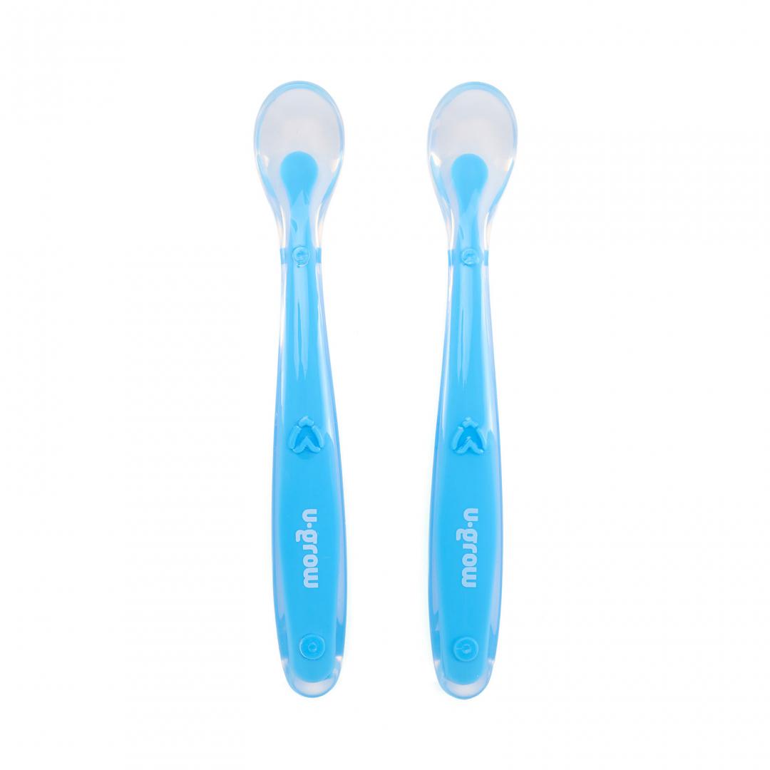 Set 2 lingurite silicon , light blue, U-Grow
