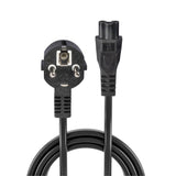 Cablu alimentare Lindy, conector A: Schuko, conector B: IEC C5C5, lungime cablu 2m, material PVC si PBT, material conductor: cupru, dimensiuni A: 36.5x71x36.5mm (1.44x2.8x1.44in), B: 22.8x64x15mm (0.9x2.52x0.59in), negru