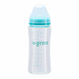 Biberon de sticla 260 ml+2 tetine extra, U-Grow