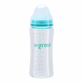 Biberon de sticla 260 ml+2 tetine extra, U-Grow