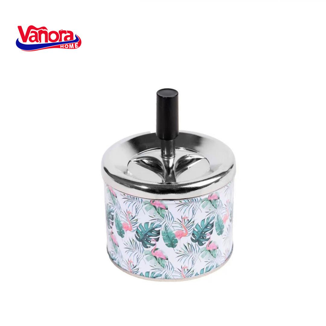 "SCRUMIERA ANTI-VANT CU BUTON 9x11 CM  Material: Otel + Buton din plastic Dimensiuni: 9x11 CM"