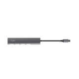 HUB USB Trust Halyx, USB-C la 4 x USB-A 3.2 Gen 1, dimensiune cablu 10cm, din aluminiu, argintiu