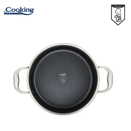 SEMIOALA INOX+CAPAC STICLA IN 3 STRATURI 24x12 CM, 5 L, TITANIUM3, COOKING BY HEINNER