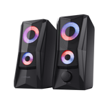 Boxe Trust GXT 606 Javv, iluminare RGB LED, putere maxima 12W, frecventa de raspuns 160 Hz - 20.000 Hz, audio input 3.5mm, negru