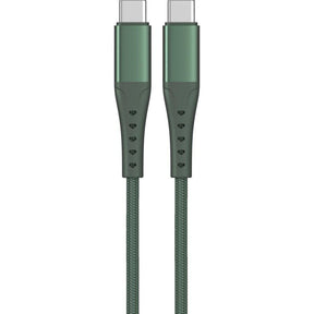 Cablu Lemontti Bending Aluminum Type-C la Type-C, Fast Charge, PD 60W, lungime 2m, Verde