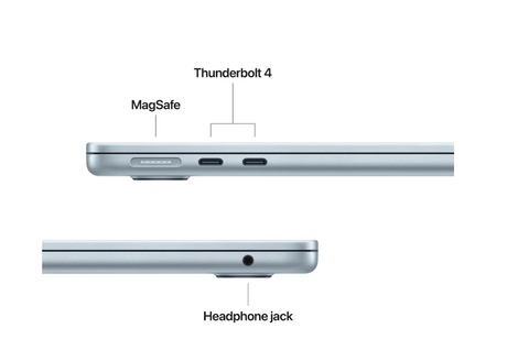 MacBook Air 13.6" Retina/Apple M4 (CPU 10-core, GPU 8-core, Neural Engine 16-core)/16GB/256GB - Sky Blue - INT KB (2025) 30W USB‑C