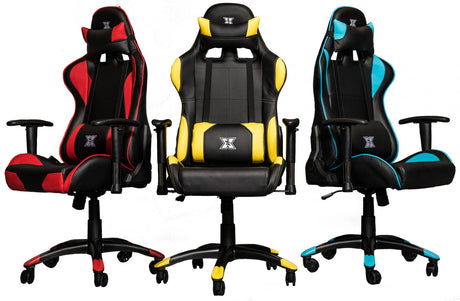 Scaun gaming X by Serioux, Torin, ajustabil, piele sintetica, piston pe gaz, manere reglabile, baza stea cu 5 picioare, greutate maxima admisa 150Kg, perne detasabile, negru si galben