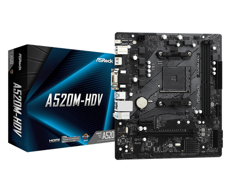 Placa de baza ASRock A520M-HDV, Socket AM4