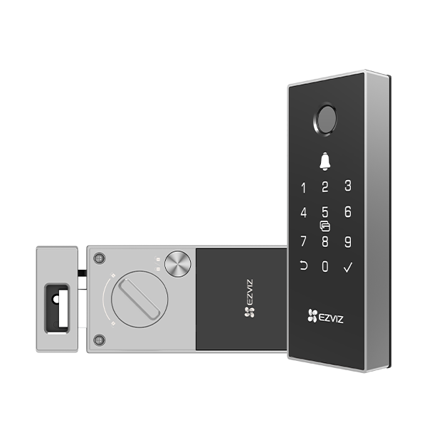YALA ELECTRONICA EZVIZ DL06 PRO, Comunicare: EZVIZ Connect 2.4G Wi-Fi, Putere de lucru: 4 Baterii AA Alkaline, Temp de functionare: 25 °C to 55 °C, Dimensiuni: Panou frontal:  154mm × 61mm × 18mm, Panoul din spate: 155mm × 76mm × 33.5mm, greutate: 520g.