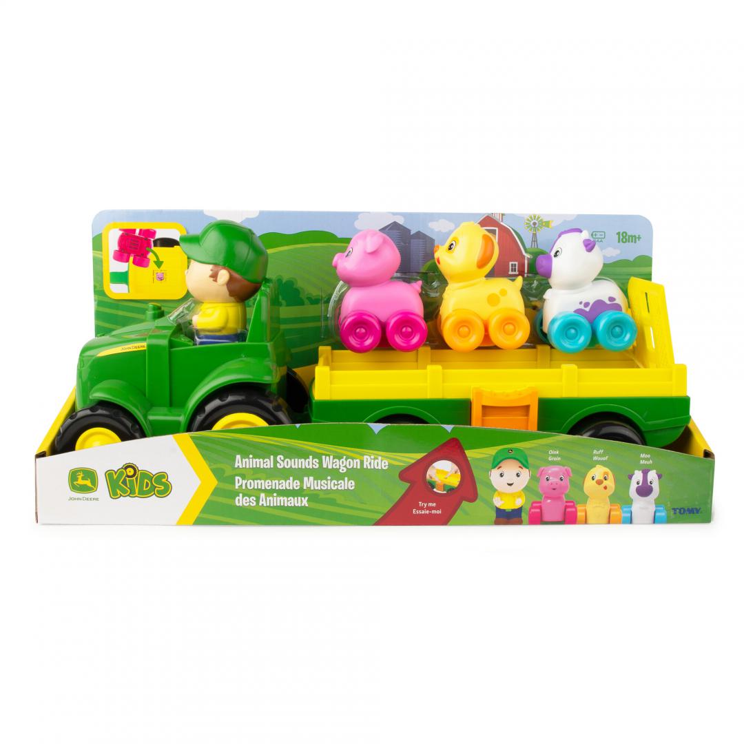 TRACTORAS CU REMORCA, ANIMALUTE SI SUNETE, JOHN DEERE