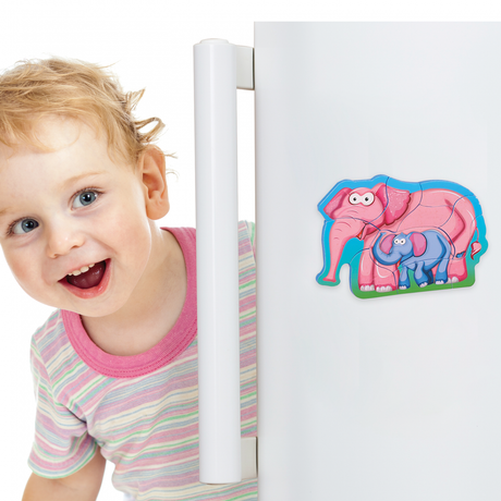 PUZZLE DIN SPUMA EVA-MAMA SI PUIUL ELEFANT,8 PIESE, PUEDO
