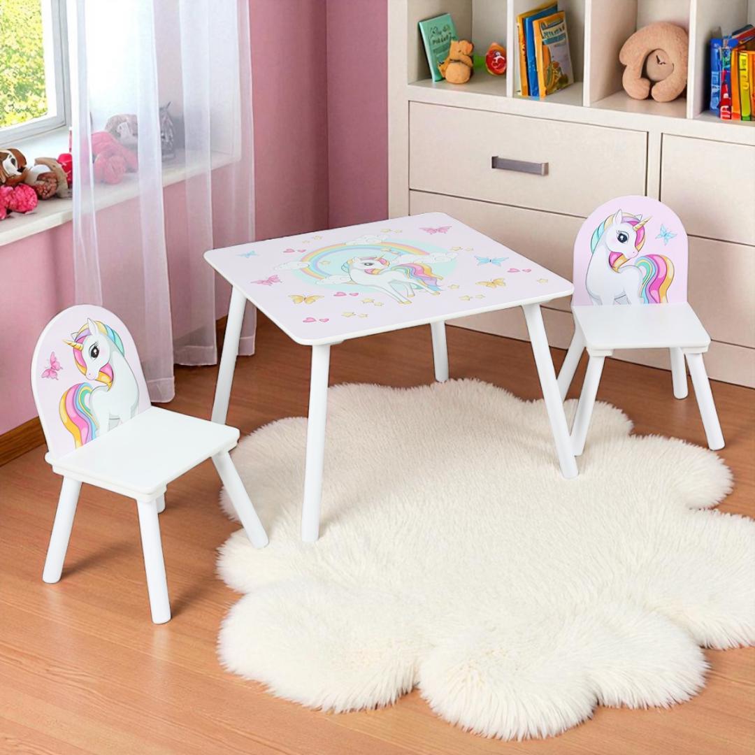 Set 2 scaune +birou Unicorns, U-Grow
