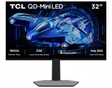 Monitor TCL Gaming QD-Mini LED 32G64 31.5", QHD (2560x1440), Fast-HVA, 180Hz, 1ms GTG, HDR600, Freesync & G-SYNC Compatible, Flicker-Free, Low Blue Light, difuzoare 3Wx2, 2x HDMI 2.1, DisplayPort 1.4, VESA 100x100mm, Pivot, negru