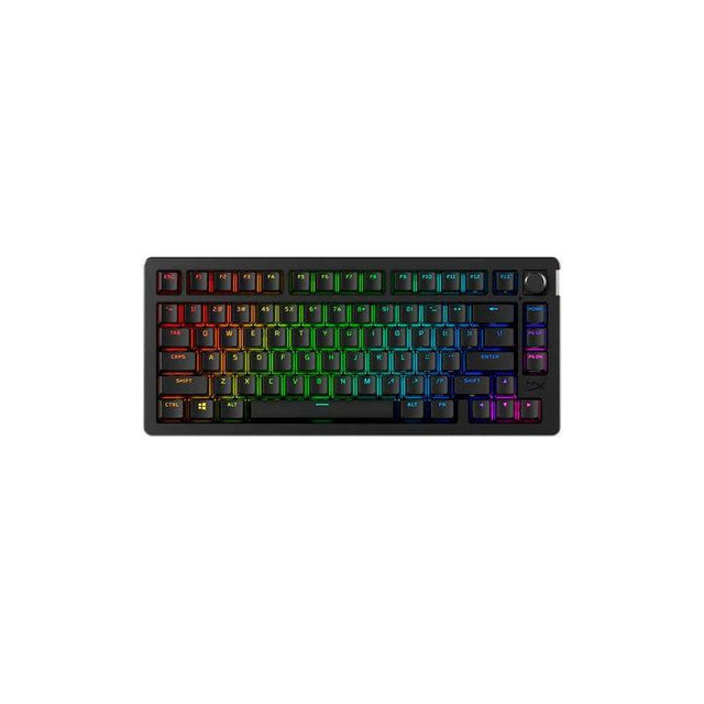 Tastatura gaming wireless mecanica HyperX Alloy Rise 75, switch-uri HX Red – Linear, Dual mode 2,4GHz si Bluetooth, Hot-Swappable, format 75%, pana la 80 de ore autonomie cu backlighting, PC/console