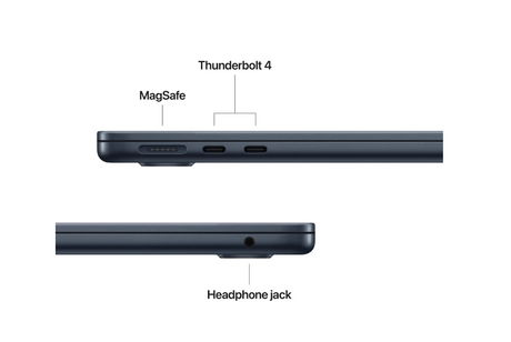 MacBook Air 13.6" Retina/Apple M4 (CPU 10-core, GPU 10-core, NeuralEngine 16-core)/32GB/1TB - Midnight - INT KB (2025) 35W  (cto from  MC6C4RO/A)
