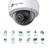 Camera IP Dome TP-Link VIGI C240(2.8MM), 4MP, Lentila 2.8mm, IR+WL 30ml, rezolutie video 2560 × 1440, H.265+/H.265/H.264+/H.264,