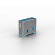 Adaptor USB Locks Lindy, 10 USB, blue