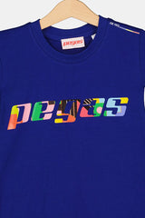 TRICOU  LOGO MULTICOLOR COPII  ROYAL BLUE-10