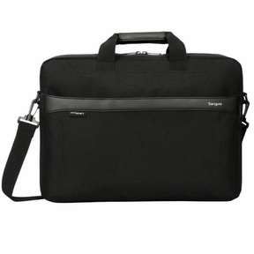 Geanta laptop slim Targus GeoLite, pentru laptopuri de 16" sau mai mici, dimensiuni: 40 x 4.5 x 28 cm, greutate 0.56 kg, gri