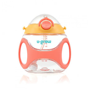 Sticla tritan cu pai si curea , 330 ml , orange, U-Grow
