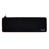 Mousepad Spacer RGB gaming, cauciuc si material textil, 900 x 300 x 3 mm, 1.8 m lungime cablu, 13 moduri de iluminare, statice si dinamice, negru/rgb