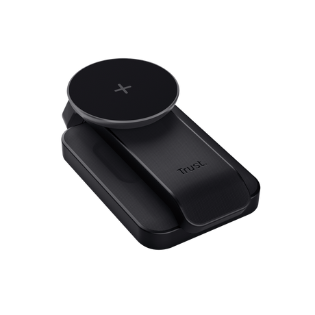 Stand de incarcare 3-in-1 Trust Viro, putere intrare 20W, interfata USB- C, compatibil cu produsele din brandul Apple: iPhone (12 si modele mai noi), Airpods si Apple Watch, negru