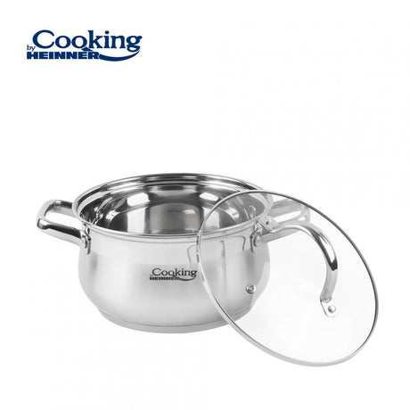 SEMIOALA INOX+CAPAC, 20 X 11.5 CM, 3.6 L, AMIRA, COOKING BY HEINNER