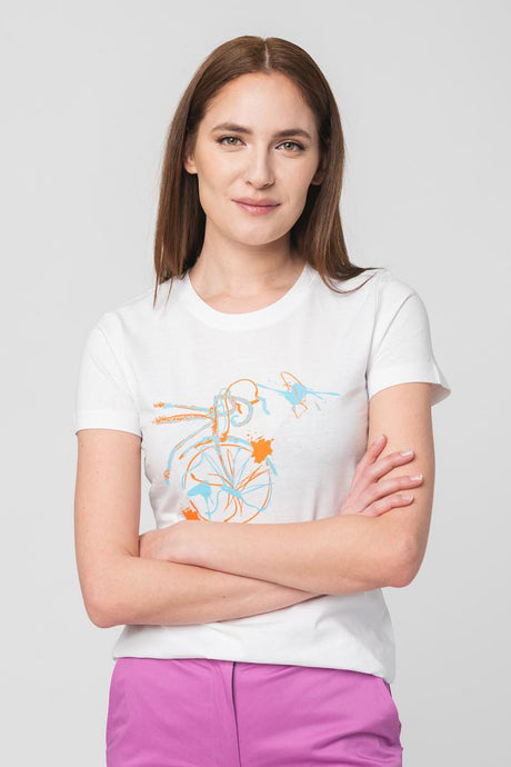 TSHIRT CASUAL F BICICLETA COLOR WHITE-M