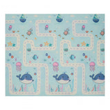 Covor de joaca pentru copii U-Grow, din spuma, pliabil, 2 fete, impermeabil, izolant, 180 x 200 x 1 cm