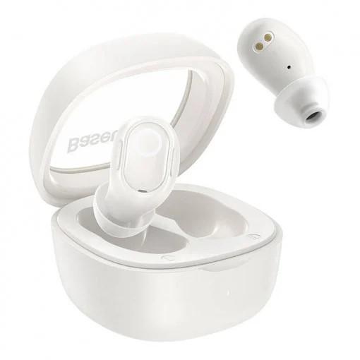 Casti Baseus Bowie WM02 TWS,  wireless, bluetooth 5.3, microfon pe casca, crem