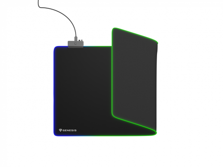 Mousepad Genesis Boron 500 XXL, iluminare RGB, material cauciuc + textil, dimensiuni 800x400x4 mm, negru