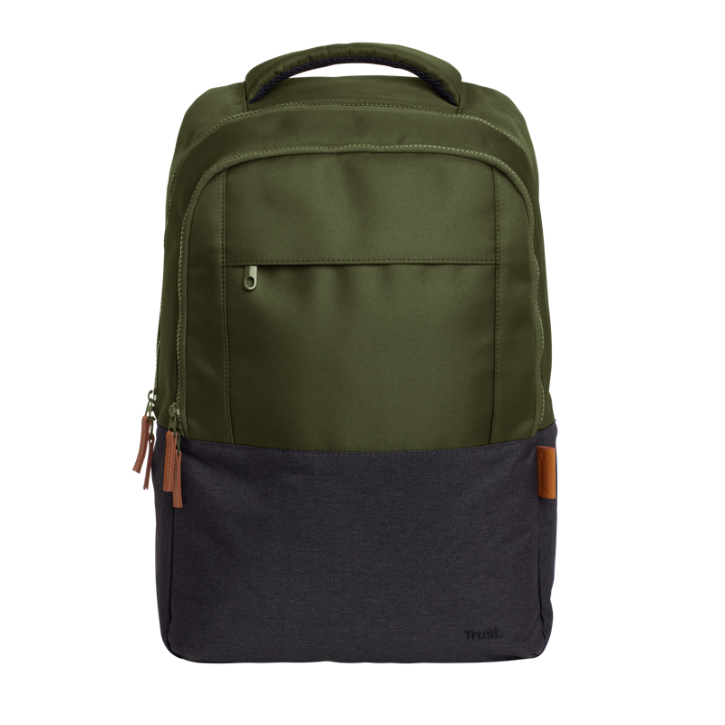 Rucsac laptop Trust Lisboa pentru laptop-uri cu diagonala de 16", material POM, RPET Polyester, RPET twill polyester, volum 23 L, verde