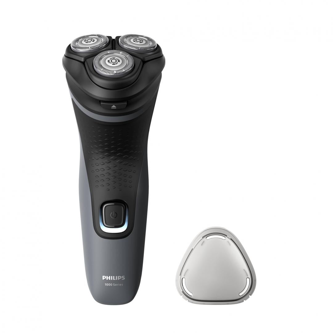 Aparat de ras PHILIPS Seria1000 S1142/00, Autonomie 40 min, 3 elemente de taiere, Gri, L x A x I (mm) 80x100x190