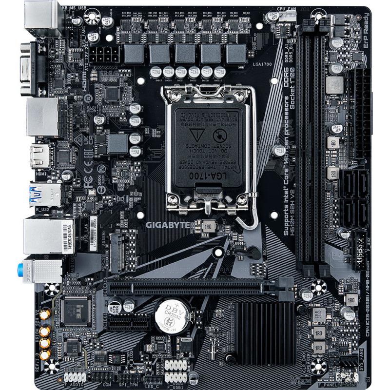 Placa de baza Gigabyte H610M S2H V2, Socket 1700, DDR5, Micro-ATX