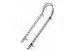 Sissy bar suport sa, profil patrat torsionat, dublu,lungime 18 inch, pentru roti de 20, material Otel, Crom