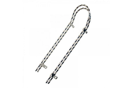 Sissy bar suport sa, profil patrat torsionat, dublu,lungime 18 inch, pentru roti de 20, material Otel, Crom