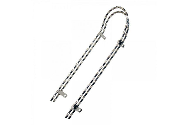 Sissy bar suport sa, profil patrat torsionat, dublu,lungime 18 inch, pentru roti de 20, material Otel, Crom