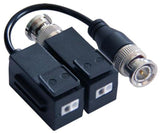 Video balun  DS-1H18-A, Video balun pasiv Hikvision,  DS-1H18-A ; set 2 bucati ( o bucata cu cablu si o bucata fara cablu); transmite semnal video pe cablu UTP pana la 350m; compatibil standard HDCVI/TVI/AHD/CVBS, greutate 39g
