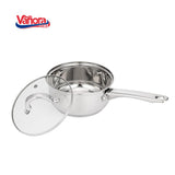 CASEROLA INOX CU CAPAC 16x7.5 CM, 1.5 L, MIKA