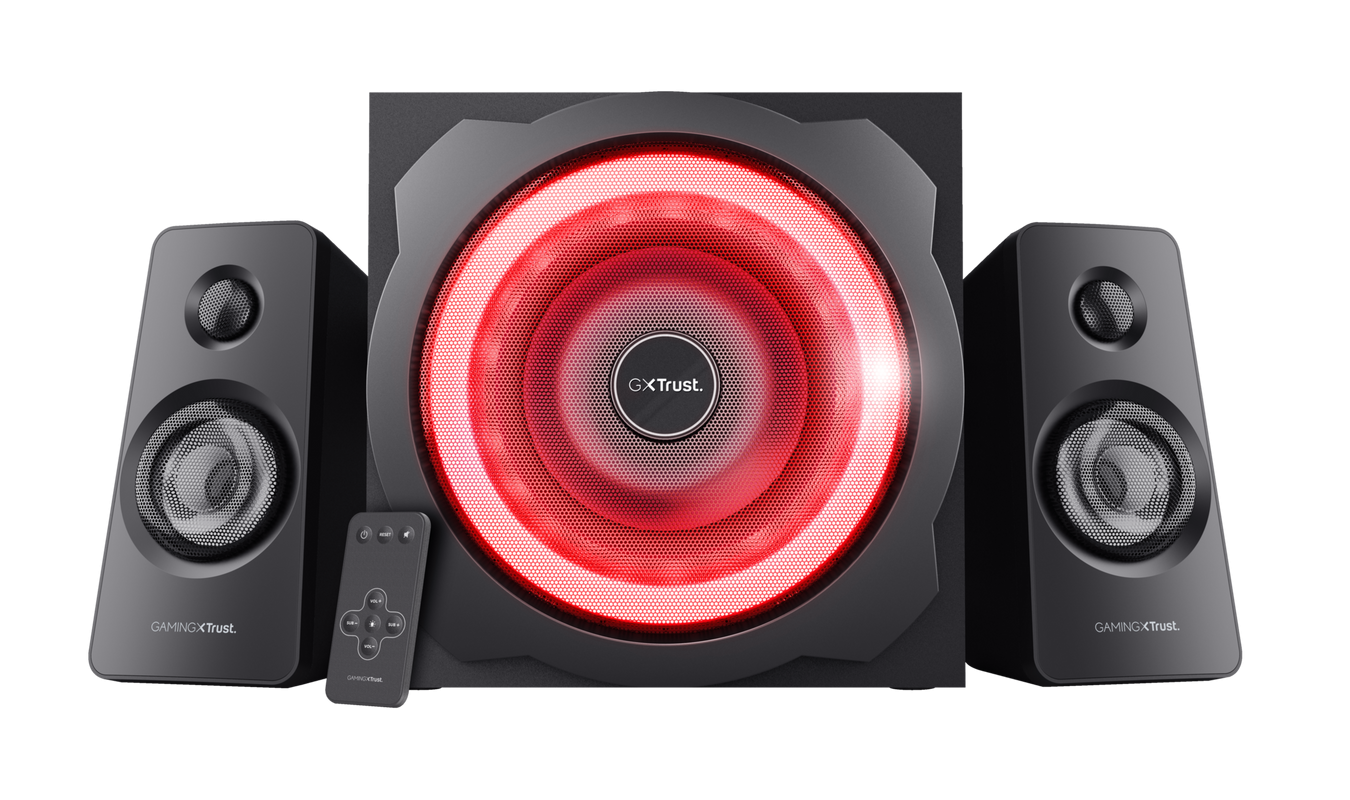Sistem 2.1Trust GXT629 Tytan cu fir, USB 2.1, putere maxima RMS 120W, frecventa raspuns 20 Hz - 20.000 Hz, negru